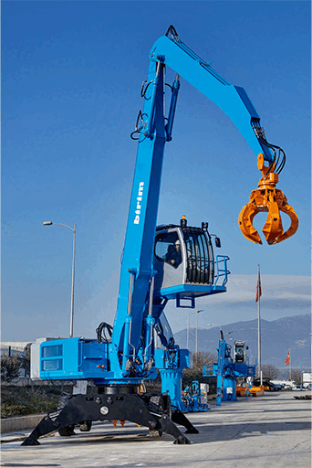 electric 2 1 | tekerlekli elektrikli hurda vinci 1 electric material handler on wheels | birim recycling